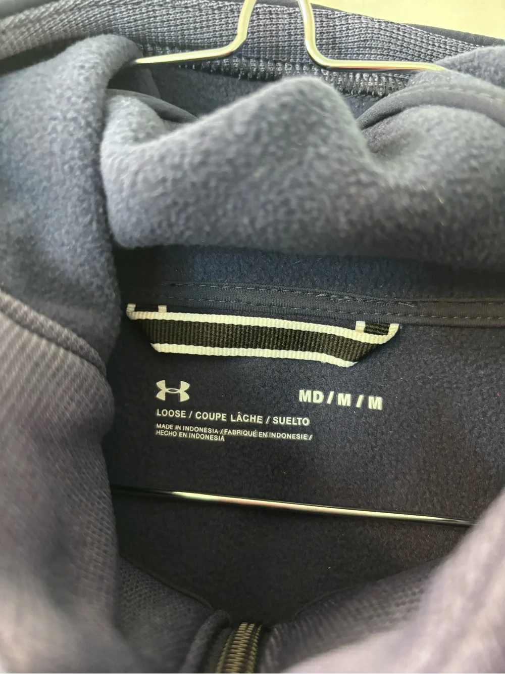 Under Armour Navy Full-Zip Hooded Puffer Jacket